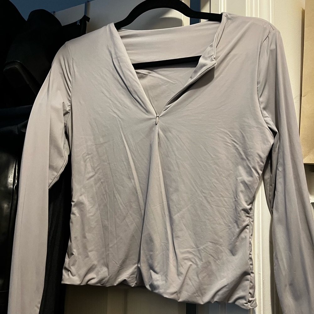 Elegant Gray Women's Top